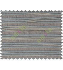 Brown grey horizontal pleated thick main cotton curtain designs